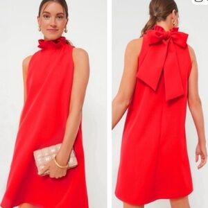 Tuckernuck Vibrant Red Bow-Back Mini Dress